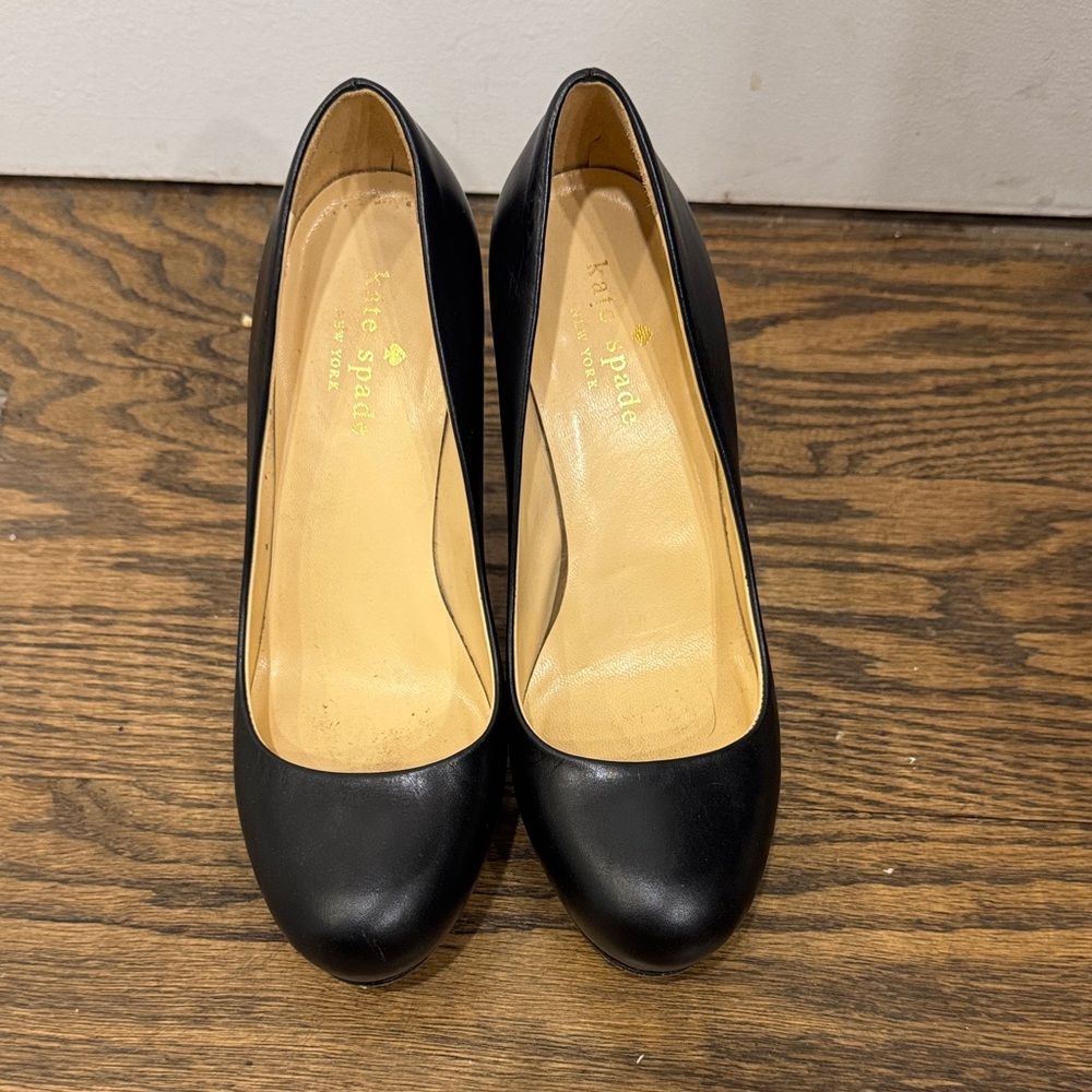 Kate Spade Black Leather Heels